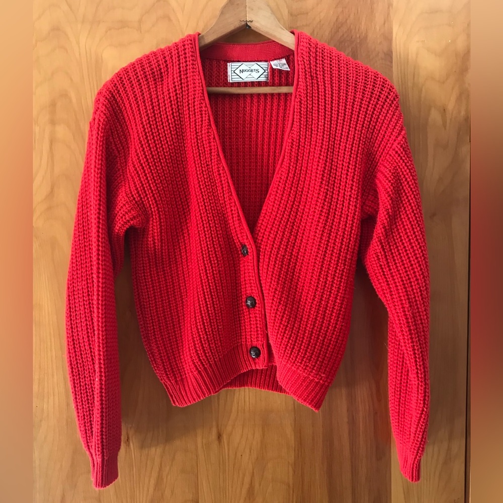 Vintage Red Cardigan